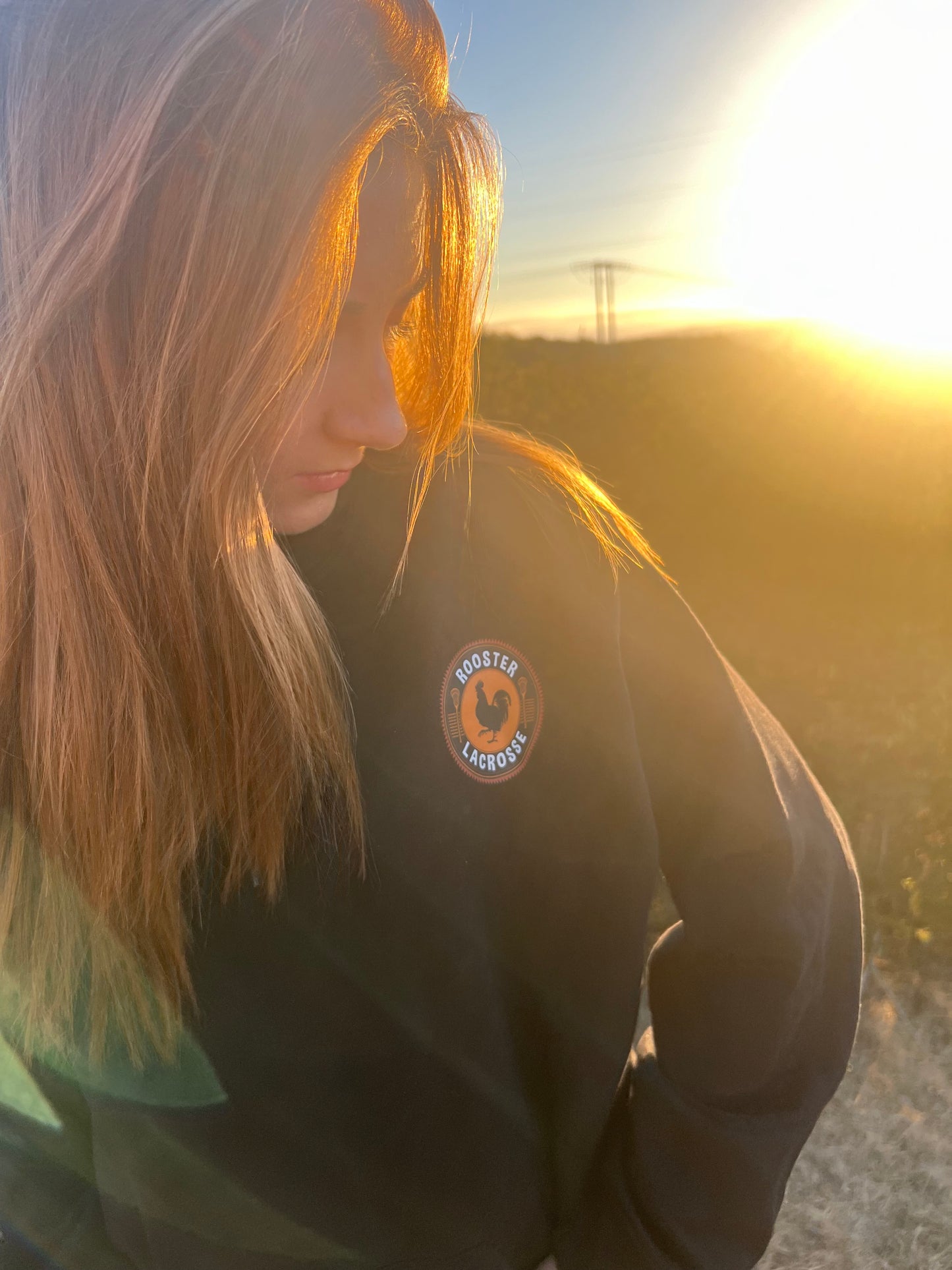 Rooster Lacrosse Logo Hoodie